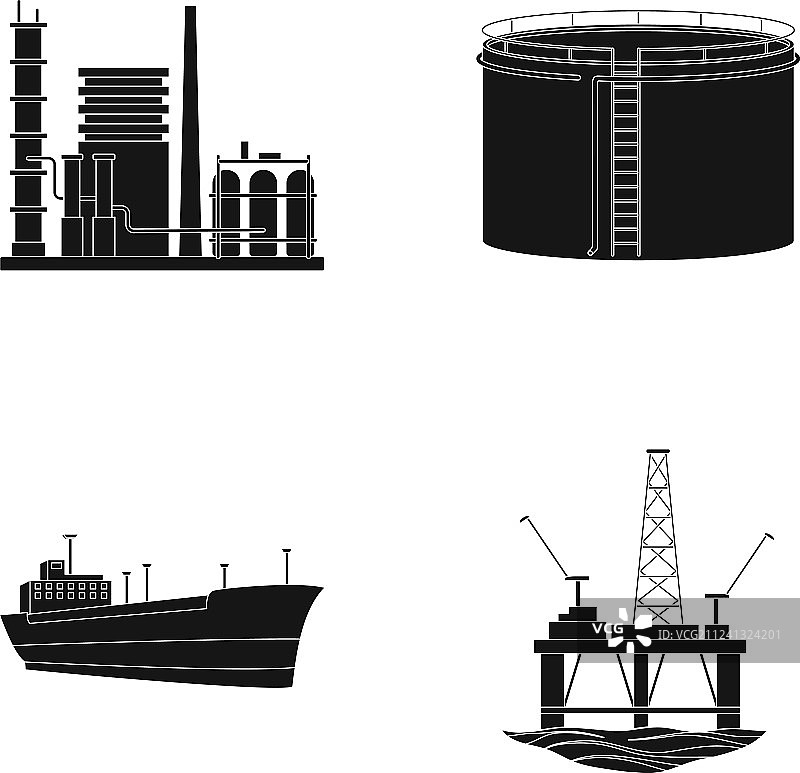 炼油厂储罐塔式石油设备图片素材