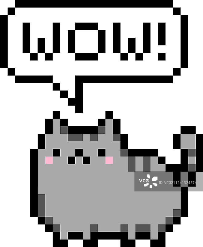 可爱的小猫家养宠物像素说哇图片素材