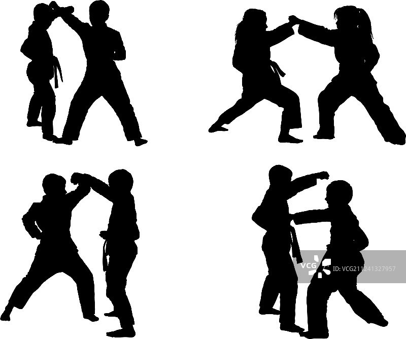 小孩空手道图片素材