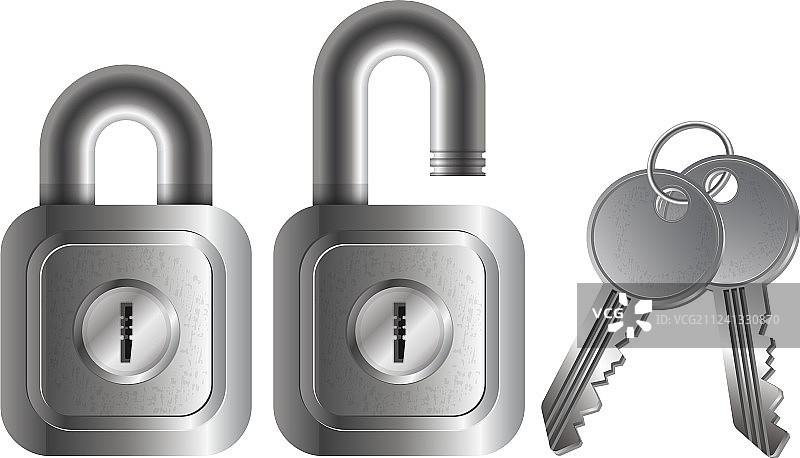 锁打开和关闭图片素材