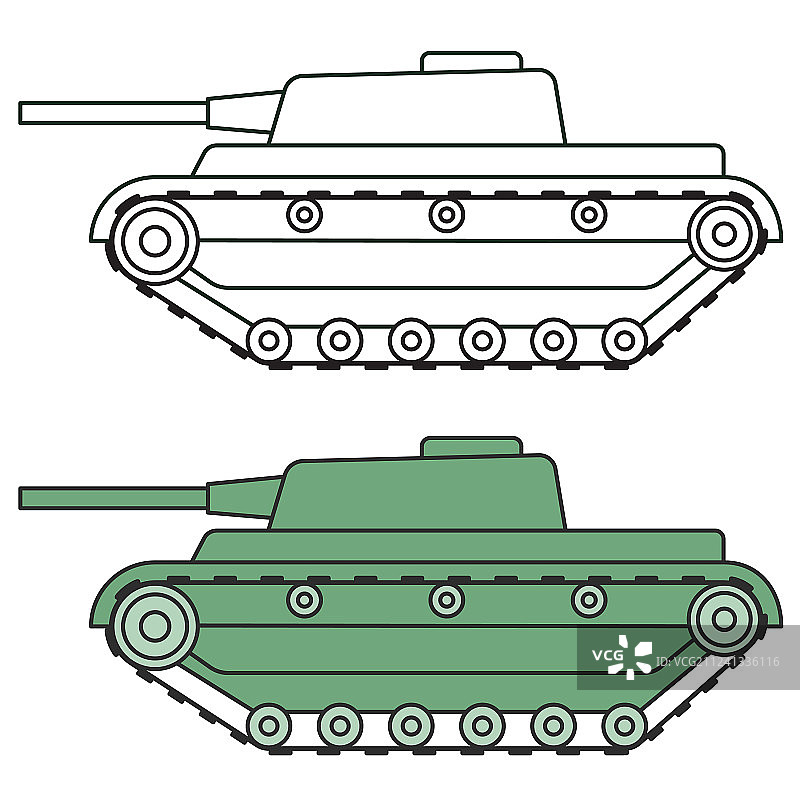 卡通坦克图标图片素材