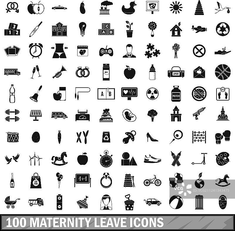 简约风格产假图标合集图片素材