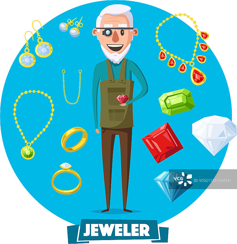 珠宝商职业和珠宝商品图片素材