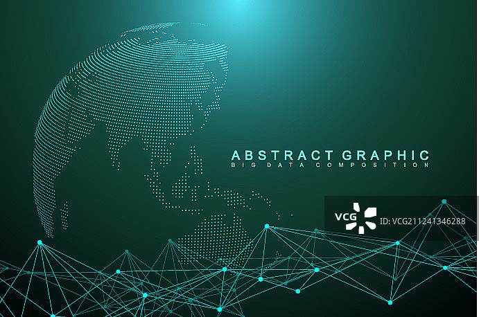 几何图形背景分子和图片素材