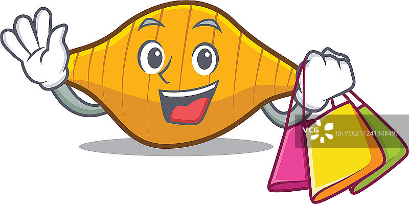 购物贝壳面卡通人物图片素材