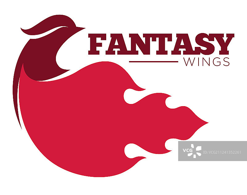 凤凰或梦幻老鹰标志模板图片素材