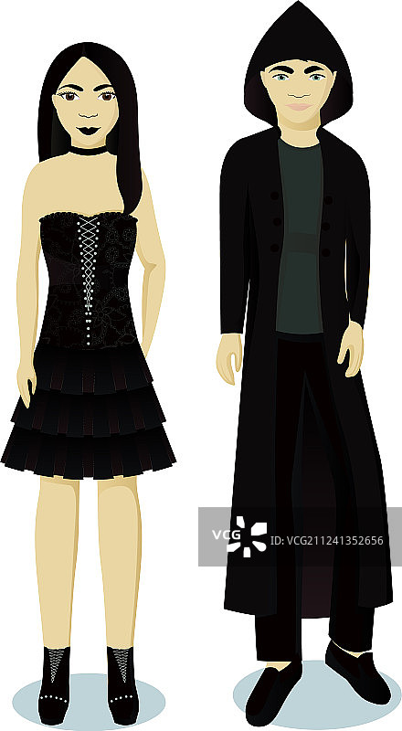 哥特风格的青少年图片素材