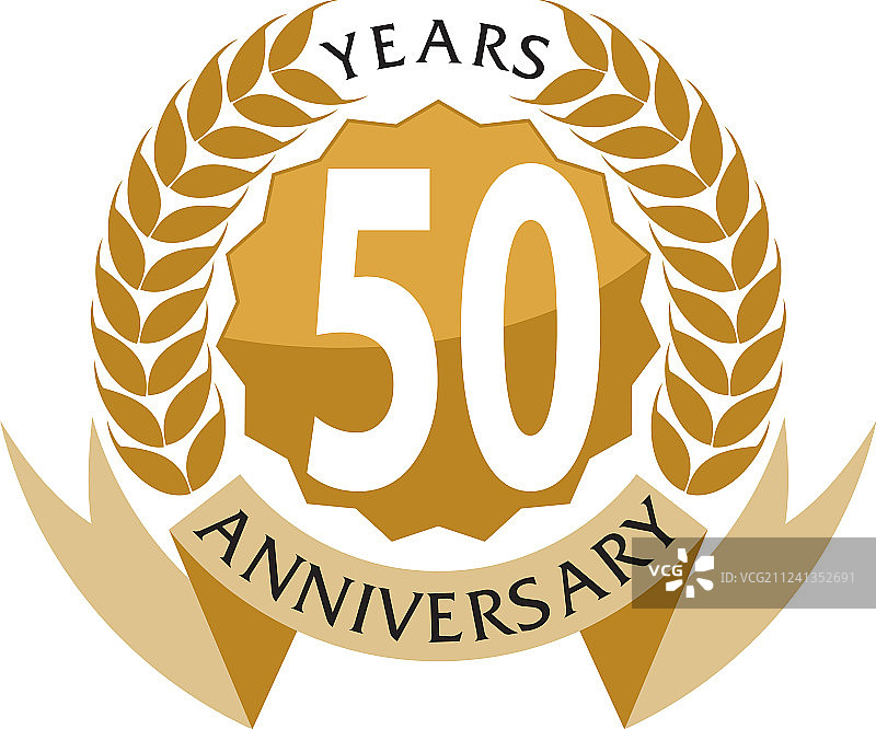 50周年丝带纪念图片素材