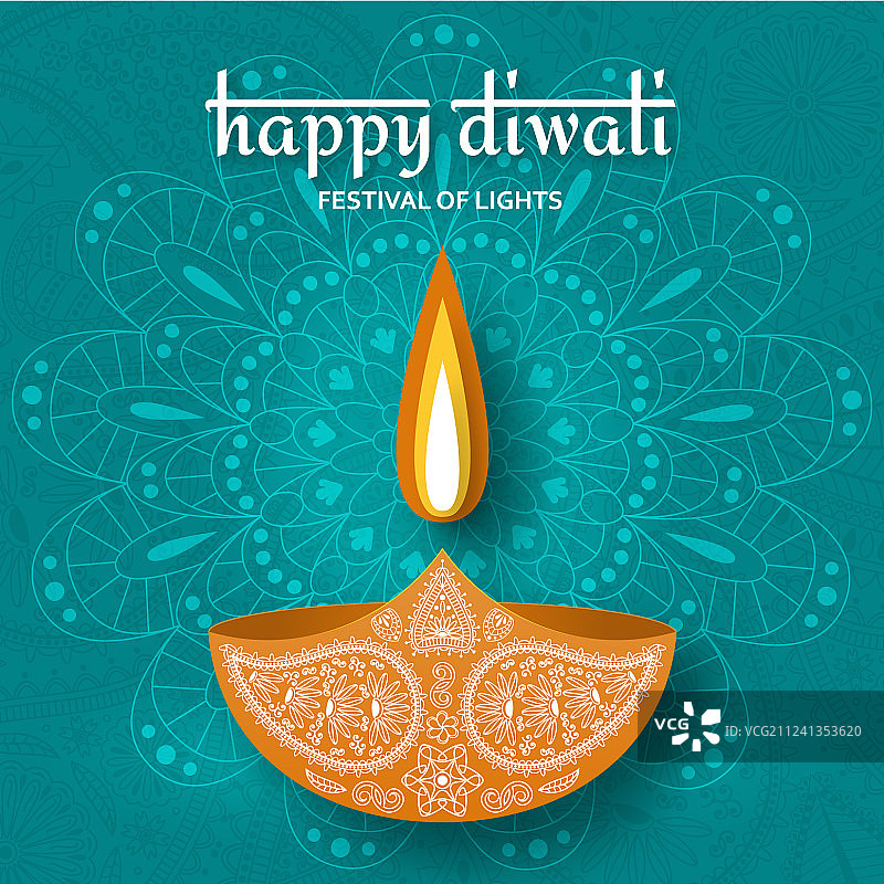 排灯节庆祝贺卡图片素材