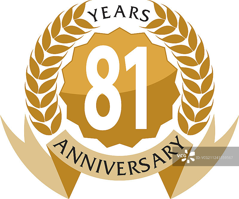 80周年丝带纪念图片素材