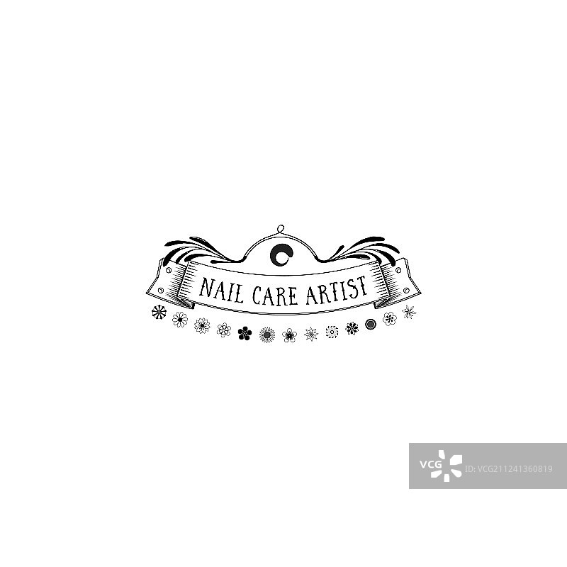 美甲沙龙小企业徽章图片素材