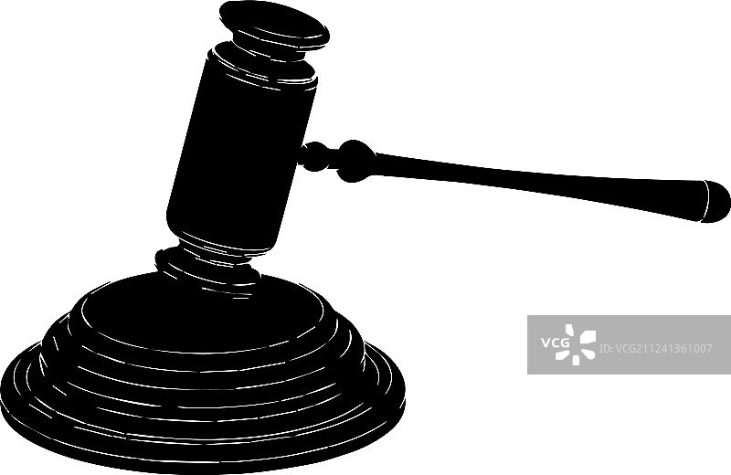 黑色法官锤图片素材