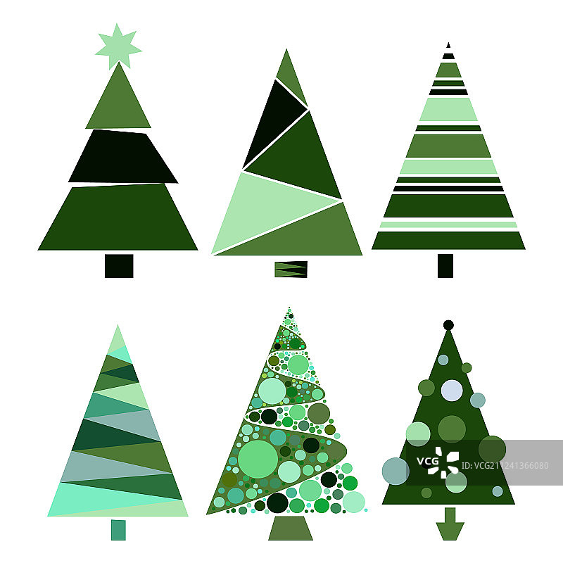 圣诞树冬季装饰设计素材图片素材