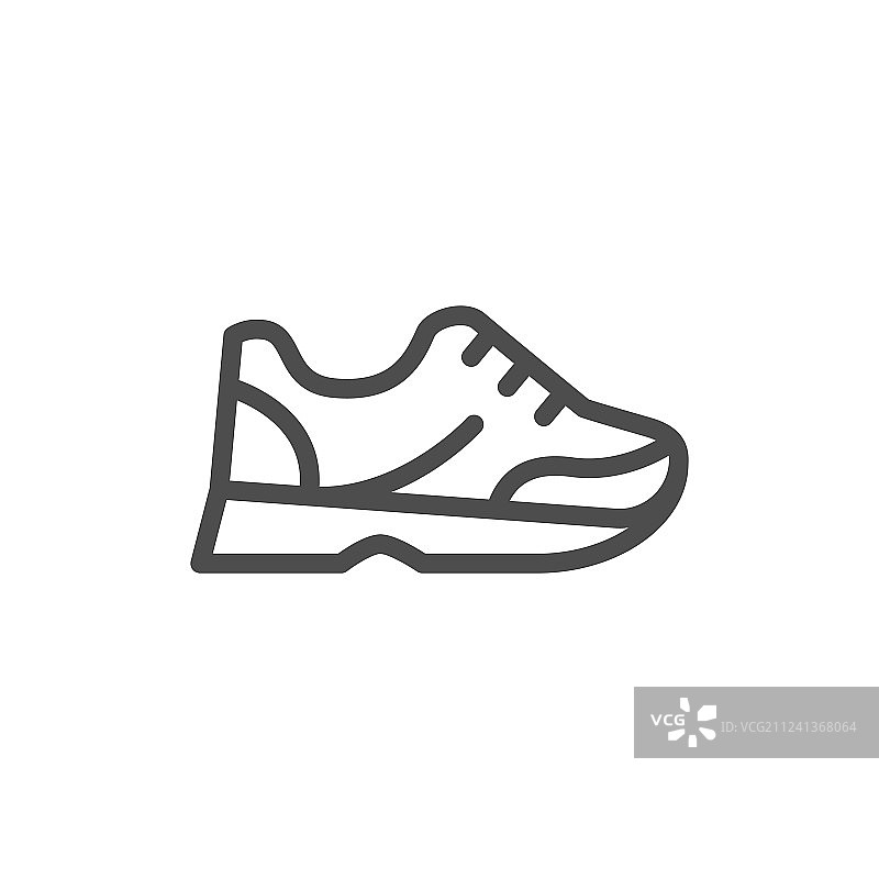 运动鞋线条图标图片素材