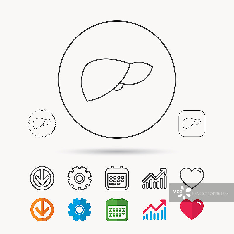 肝脏移植器官标志图标图片素材