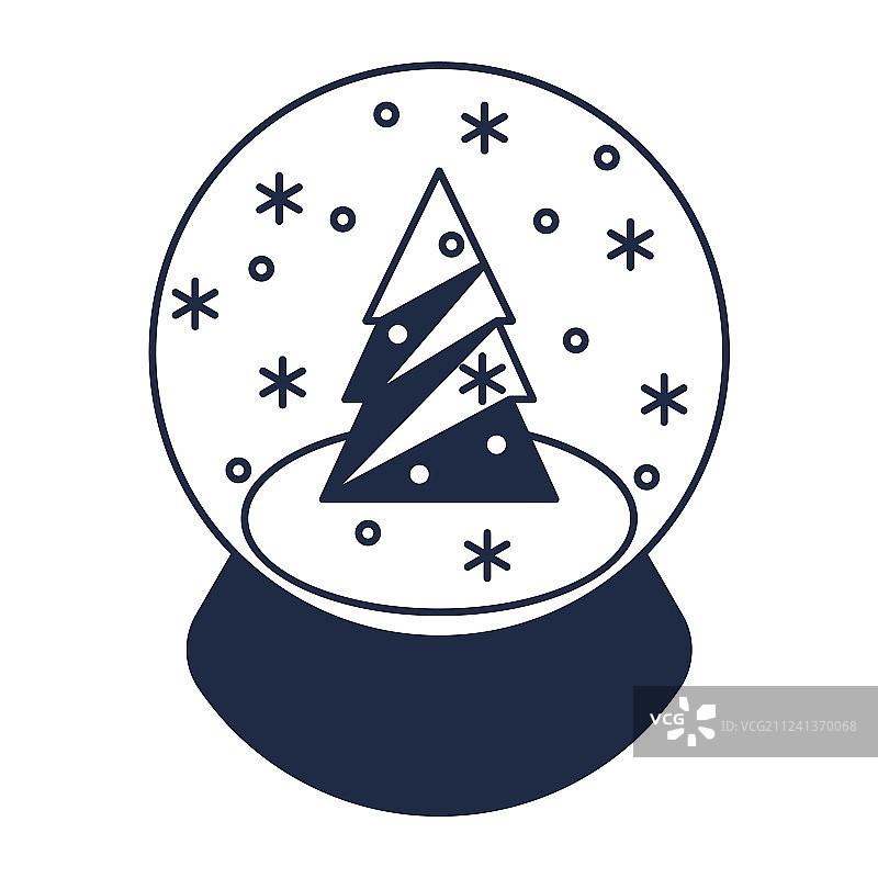 圣诞节魔法球独立图标图片素材