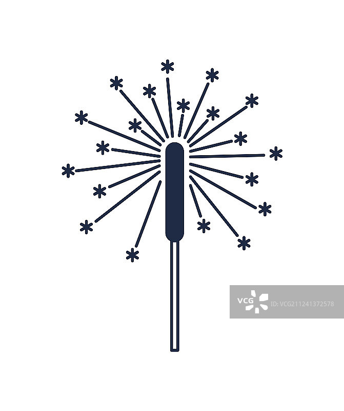 圣诞节 isolated 节日烟花棒图标图片素材