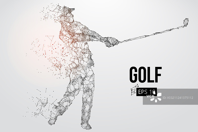 高尔夫球手轮廓图片素材