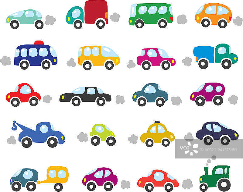 小型汽车套装图片素材