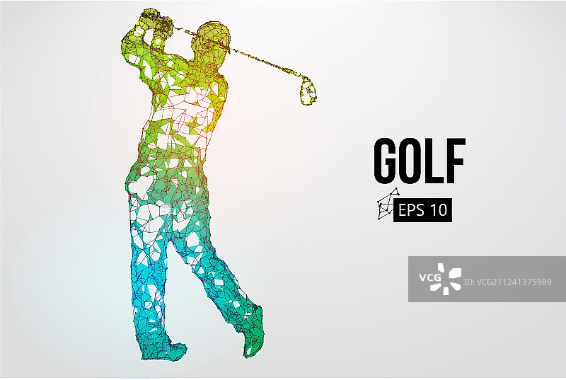 高尔夫球手轮廓图片素材