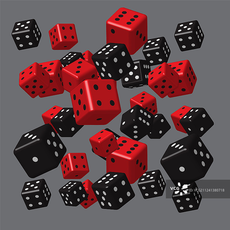 红黑骰子图案图片素材