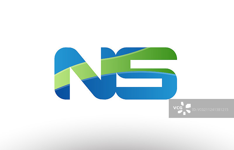 蓝绿色字母组合标志图片素材