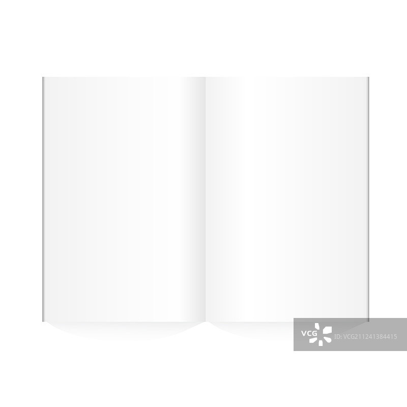 白色背景上的空白杂志页面图片素材