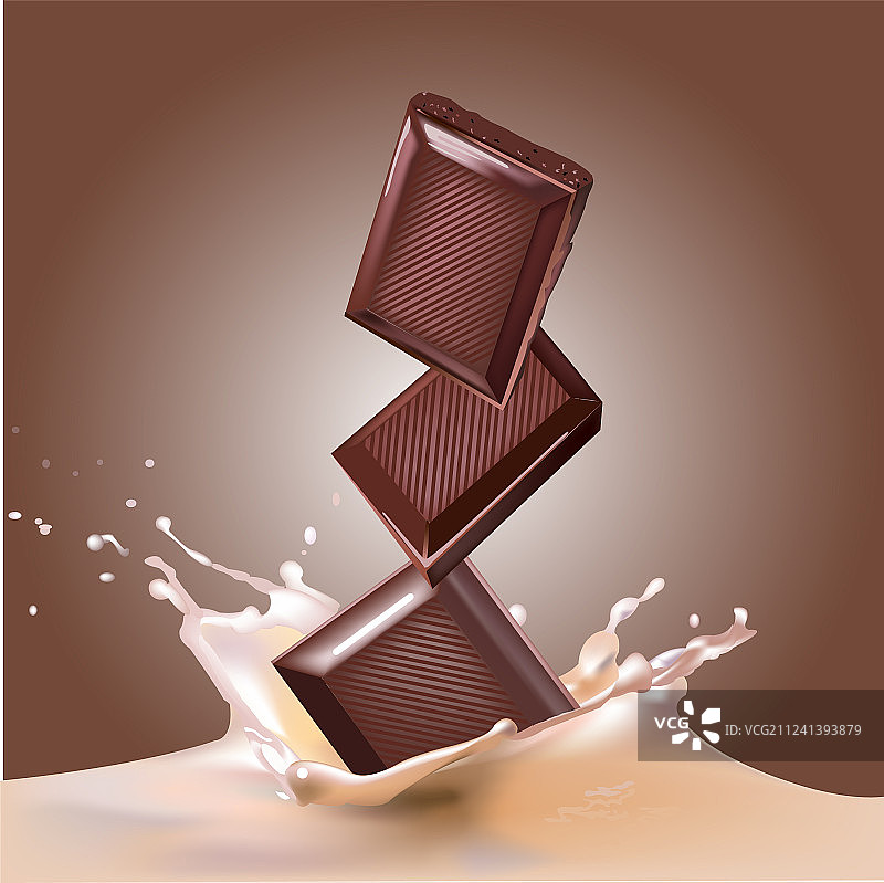 巧克力和牛奶图片素材