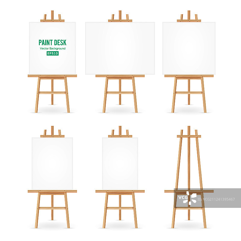 油漆桌艺术家画架白色套装图片素材