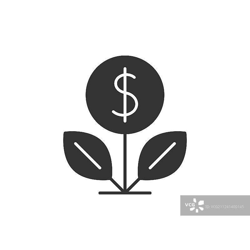 美元树黑色图标图片素材