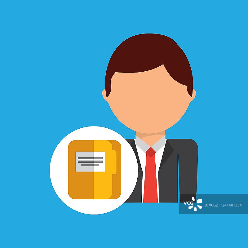 商务男士西装工人图标图片素材