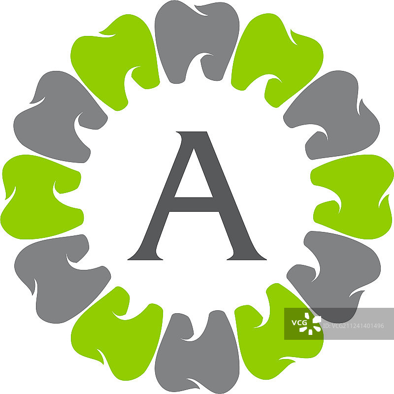 牙科保健字母A图片素材