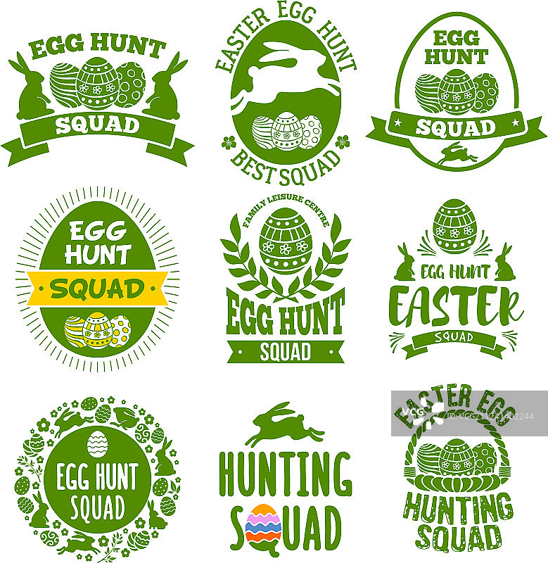 复活节标签套装图片素材