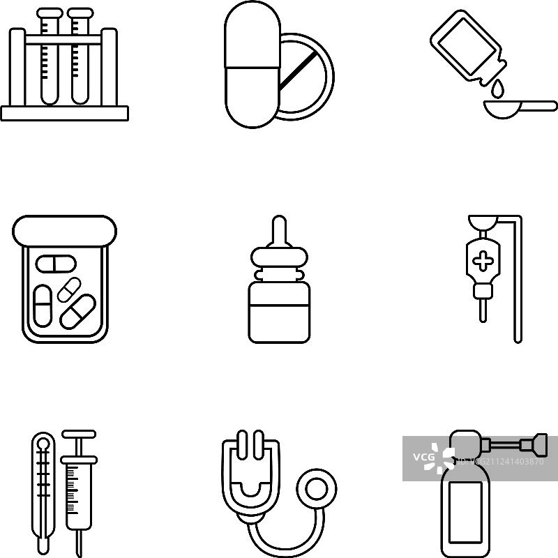 化学物质图标轮廓样式图片素材
