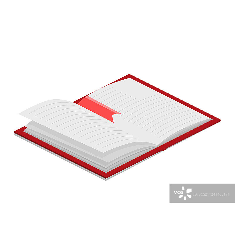 2.5D打开的书本图片素材