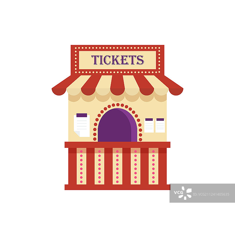 白色背景上的信息售票处图片素材