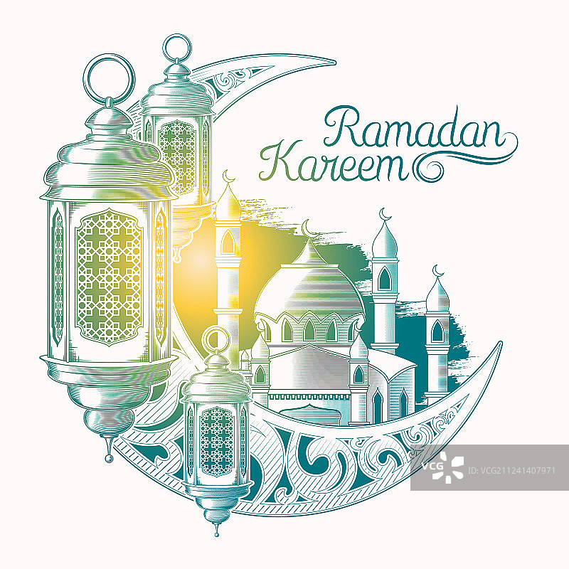 斋月节草图图片素材