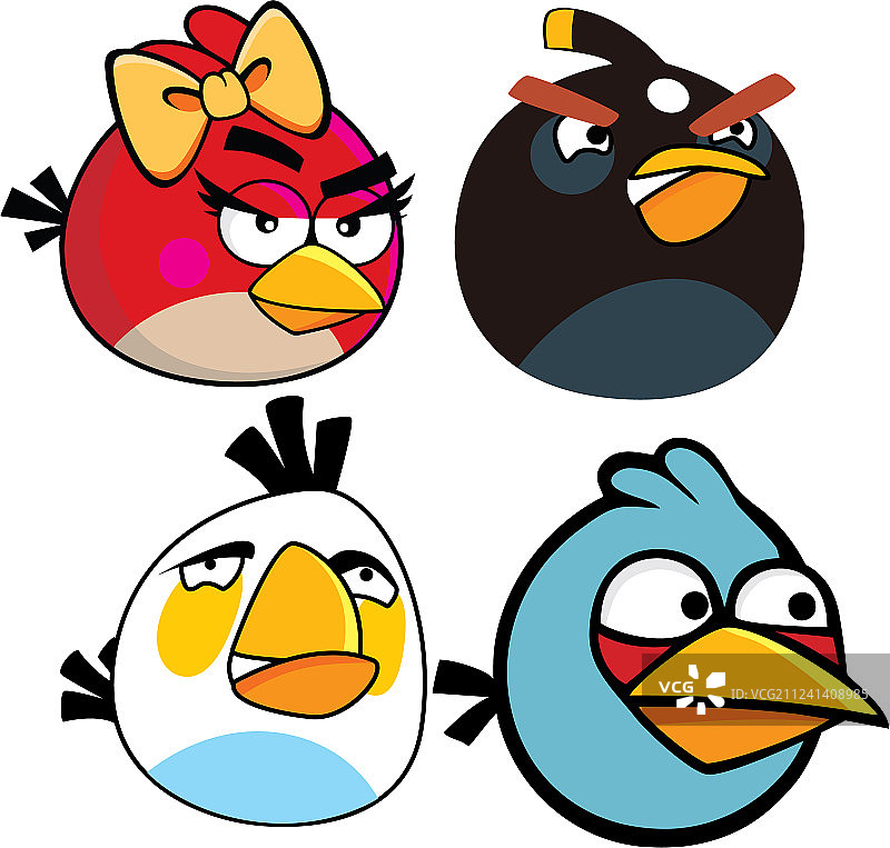 愤怒的小鸟和快乐的小鸟图片素材