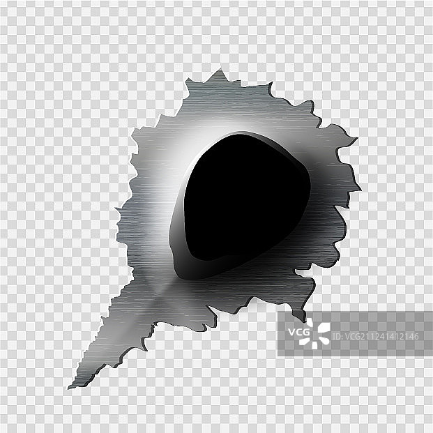 金属撕裂弹孔图片素材