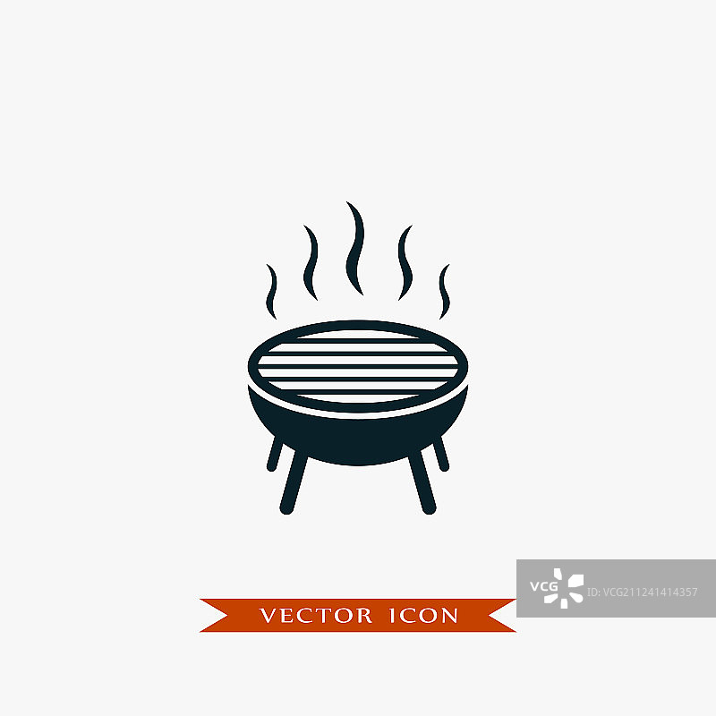 烧烤图标，简约BBQ图片素材