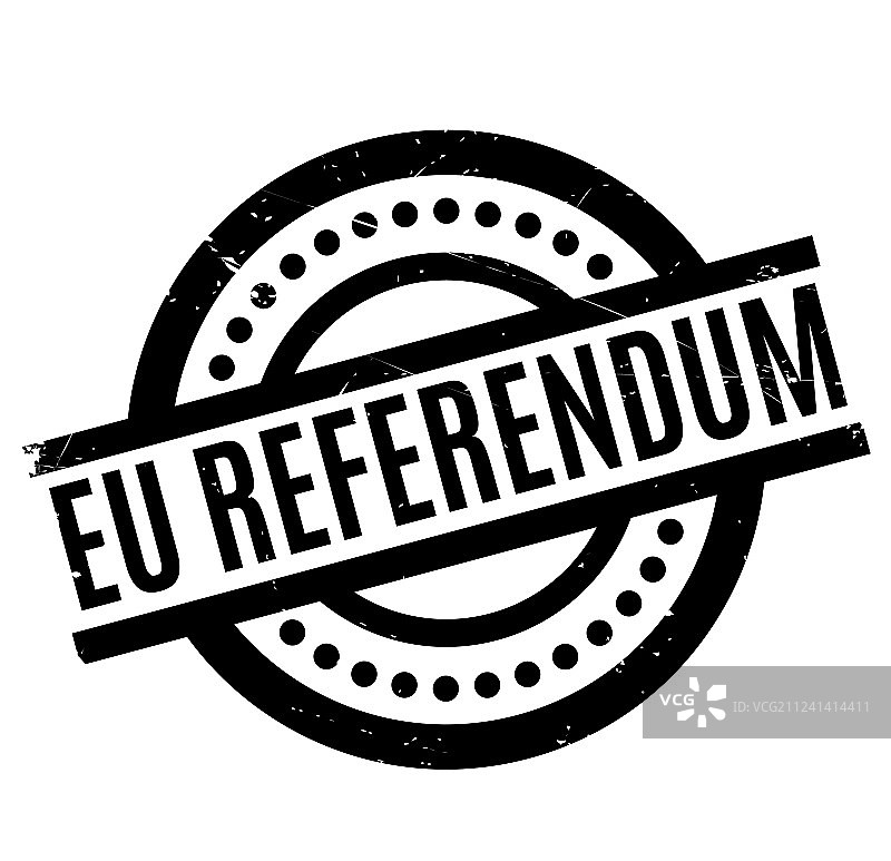 欧盟公投橡胶印章图片素材