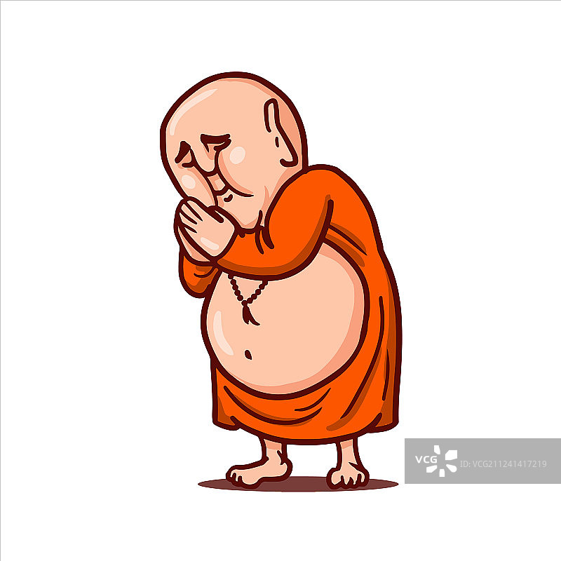 祈祷的佛像，双手合十鞠躬图片素材