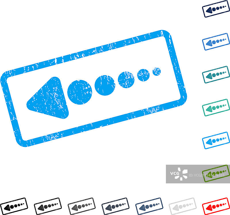 向左箭头图标橡胶水印图片素材