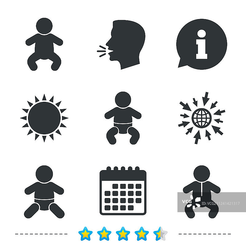 新生儿图标：婴儿符号图片素材