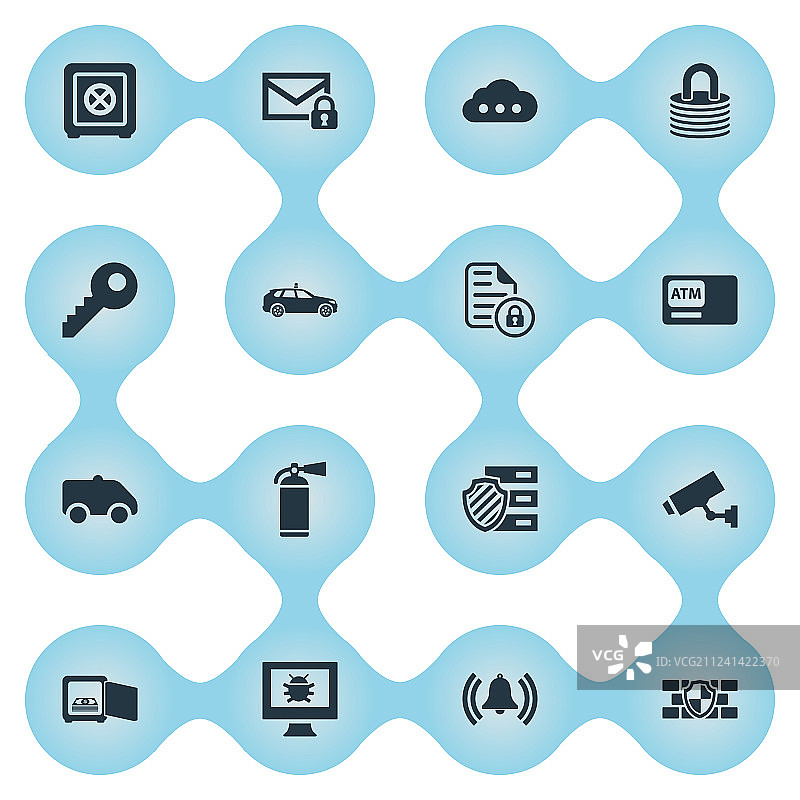 简约安全图标合集图片素材