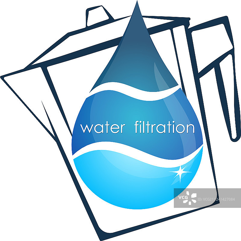 一滴水和一个过滤器图片素材