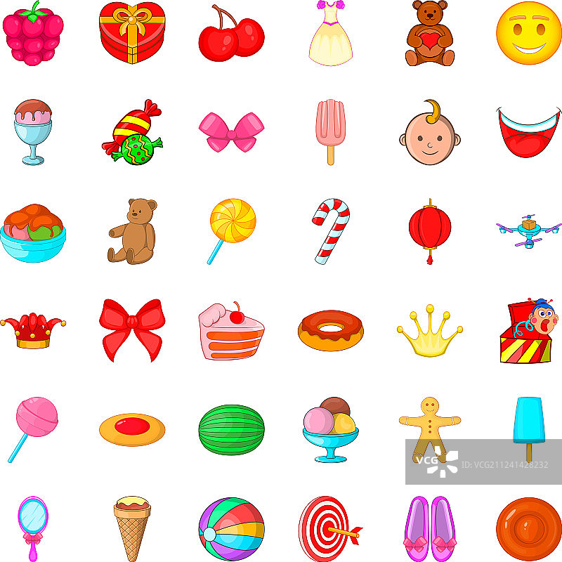 蝴蝶结盒子图标卡通风格图片素材