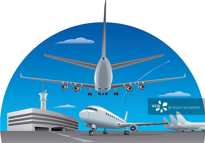 机场和飞机图片素材