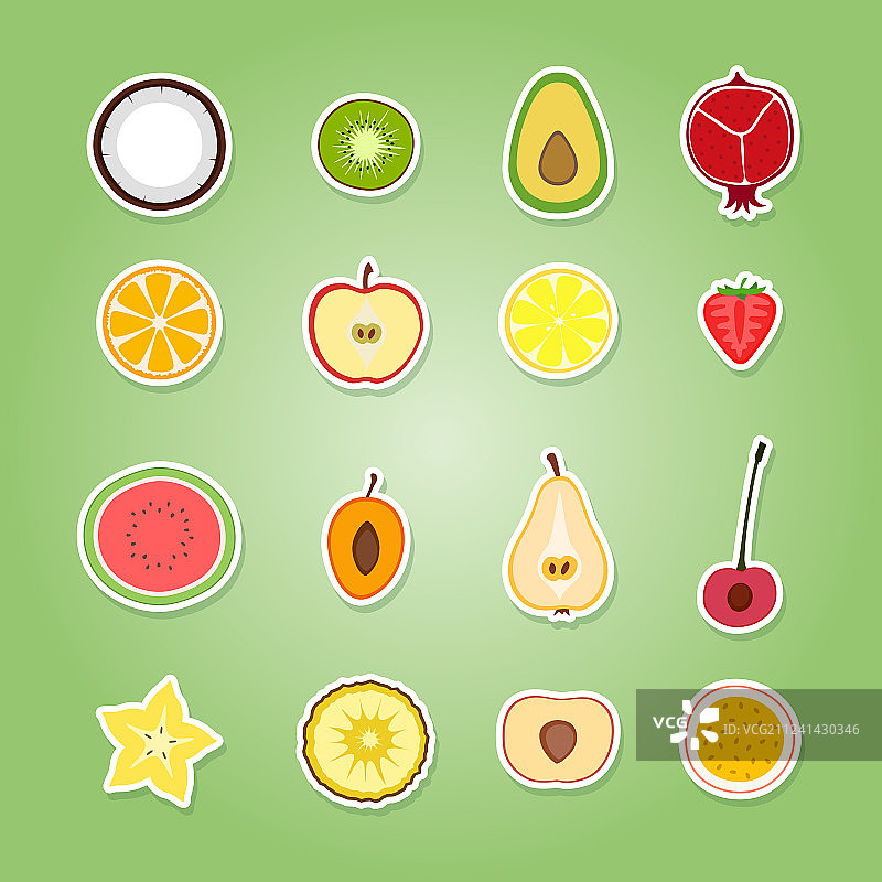 水果图标套装图片素材