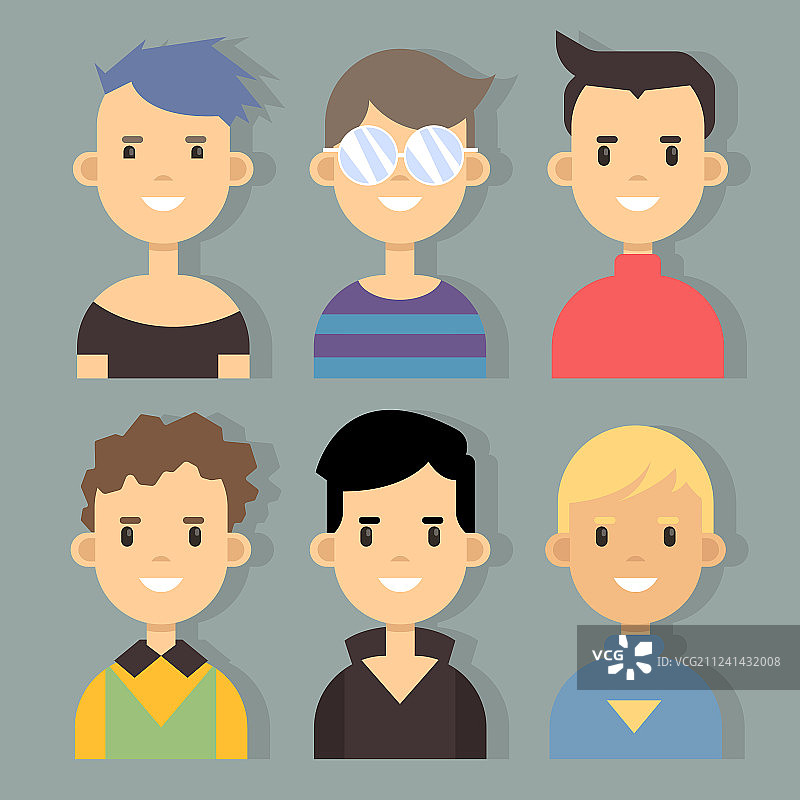 现代时尚男性角色合集图片素材